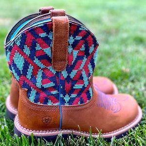 Ariat Cowboy Boots - Blue Red Purple Women Size 7